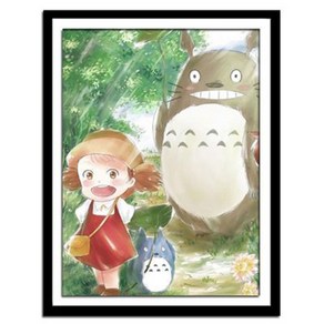 보석십자수 3D 만화 토토로 DIY 인테리어 소품 선물+행운십자수 PW1310, 80x110cm, 1개