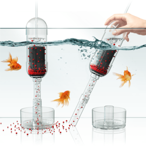 이루지오 집똥기 자동스포이드 똥집기 여과기 2in1 어항 청소기, 1개, S사이즈 ( 물 깊이 18~24cm )