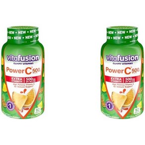 Vitafusion Exta Stength Powe C Gummy Vitamins Topical Citus Flavoed Suppot 1 Vitamins 92 Coun, 92 Count (Pack of 2), 92정, 1개