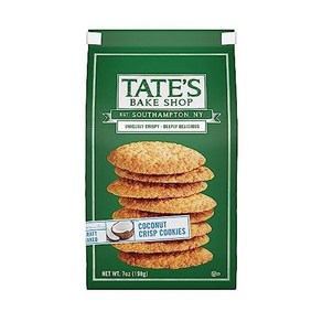 Tate's Bake Shop Coconut Cisp Cookies 7 oz Tate's Bake Shop 코코넛 크리스프 쿠키 7온스, 1개, 198g