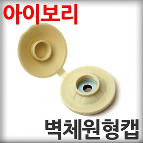 벽체원형캡 아이보리 직결나사캡 판넬벽체캡 육각머리나사캡 판넬용원형캡 샌드위치판넬 조립식판넬 패널, 100개