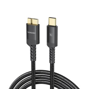 Toocki USB 연장케이블 연장선 미니5핀 USB3.0 마이크로B 외장하드 케이블, C-마이크로 B, 0.5m, 2개입