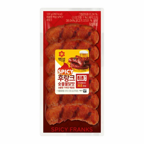 백설 숯불불닭맛후랑크 120g, 10개