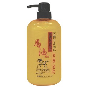 Jun Cosmetic Horse Oil Body Soap Milky Green Scent 600Ml