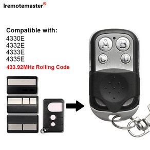 차고 문짝 리모컨 433.92MHz 코드 4335E 4333E 4332E 4330E, 1개