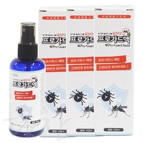 이카리딘 모기기피제 100ml X 3EA 프로가드액 스프레이타입 진드기 위생해충 예방 쯔쯔가무시, 3개