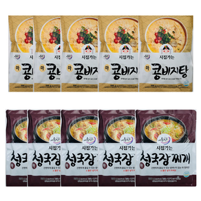 시집가는농산 콩비지탕 500g x5개 청국장찌개 350g x5개, 5개