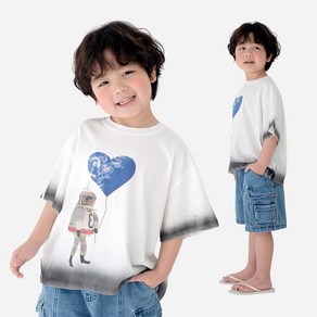 [12시전주문 오늘출발] 메르시보꾸 아동용 아스트로티 라운드넥 반팔티