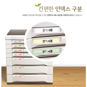 사무용 서류함 서류 A4 정리함 책상 서랍 이동식 사무실 3단 문서 보관함, 08_WDP710W 10단 (월넛)