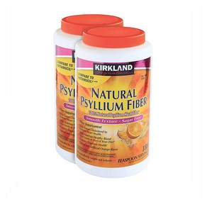 Kirkland Signature Natural Psyllium Fiber 커클랜드 네츄럴 실리엄 파이버 식이섬유 무설탕 오렌지맛 180회분 2팩