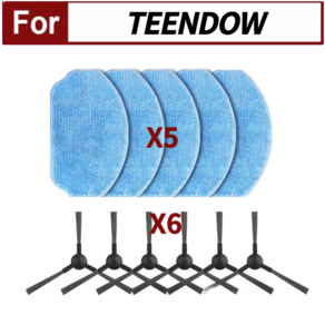 [호환] 틴도우 로봇청소기 소모품 teendow b151/b150, 1개, 물걸레5개 사이드브러시6개