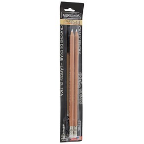 Geneal Pencil 2 Piece Multi-Pastel Chalk Pencils White 일반연필 2피스 멀티 파스텔 분필연필 화이트, 1개, Multicolo