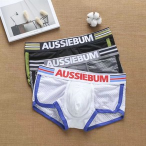 Gujiao 남성 남성 사각 팬츠 aussiebum 오지범 세트3장