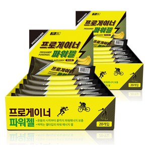 프로게이너 파워젤 바나나맛 2박스 40포 자전거 마라톤 등산 라이딩 철인3종 에너지젤 스포츠젤, 800g