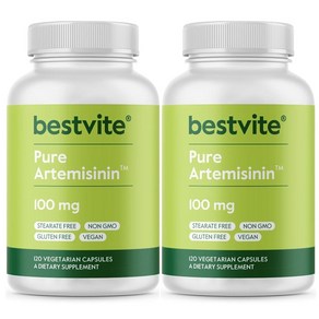 Bestvite BESTVITE 아르테미시닌 100mg (채식주의자 캡슐 240개) (2팩) - 스테아레이트 없음 유동제 비건 글루텐 프리 GMO, 2개