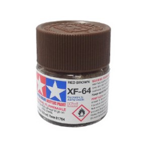 (81764) 타미야 아크릴 도료 XF-64 레드 브라운 무광 10ml, 1개