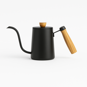 커피포트 원목 304 스텐 커피 핸드드립 핸드드립 커피포트 커피 드립포트, 1개, 600ml, 단품(블랙)