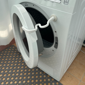 세탁기 문고정 홀더 고정클립, 1개, 화이트