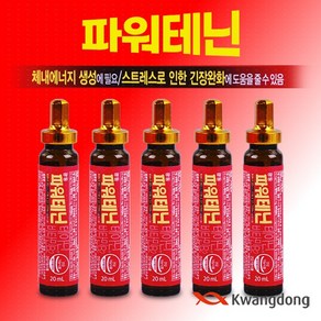 광동제약 광동 파워테닌 5병 비타민앰플 테아닌 비타민B2, 5개, 20ml