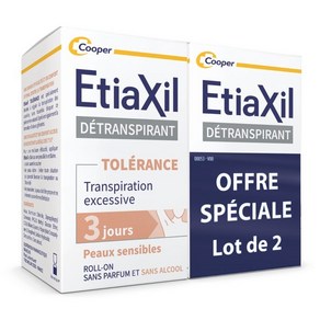 ETIAXIL 프랑스 정품 에티악실 똘레랑스 땀 제거 롤온 15ml 2개세트, 2개