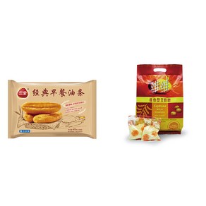 홍홍 중국식품 삼전 요우티아오 400g + 또우장 SET 유티아오 YOUTIAO 중국꽈배기 떠나이펀 두유파우더