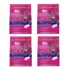 [Asahi][아사히] 퍼팩트 콜라겐 447g 파우더타입 60일분 PINK, 4개