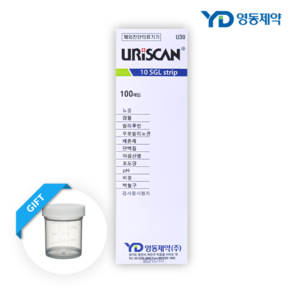 영동제약 유리스캔 유린 당뇨 단백뇨 소변검사지 소변시험지 케톤 단백질 2GP 4종 7종 10종, 100개