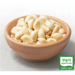 24년 무농약 깐마늘 알싸함이 가득한 친환경 깐마늘 (중/대) 1kg 3kg, (중) 1kg, 1개