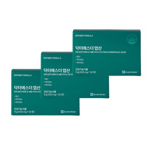 에스더몰 닥터에스더 활성형 엽산 500mg x 30정 x 3박스 임신준비 임산부, 3개