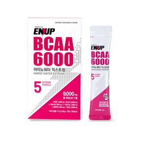 엔업 아미노워터 익스트림 BCAA 6000 파워부스터(16gx7포) 아미노산 9000 구연산 2880 L-오르니틴 500 전해질 함유