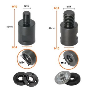 앵글 그라인더 전동 공구 M10 M14 변환 어댑터 플랜지너트 C, 1개