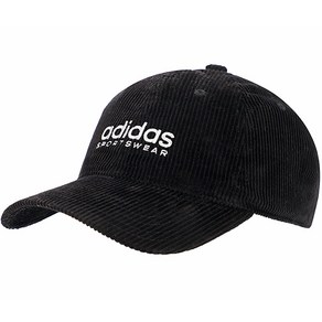 아디다스 모자 골덴 코듀로이 DAD CAP 블랙-화이트 adidas 로고, 상세설명참조, 58호, 1개