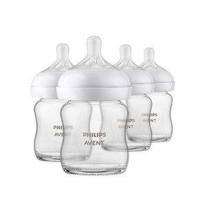 Philips AVENT 글래스 내추럴 젖병 4온스 4팩, 4 Ounce_1팩, 4개