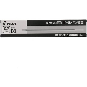 일본직발송 3. PILOT 파일럿 볼펜 교체 코어 BPRF-6F-B 0.7MM 10 세트 블랙 B0053TZ44K, One Size, One Colo