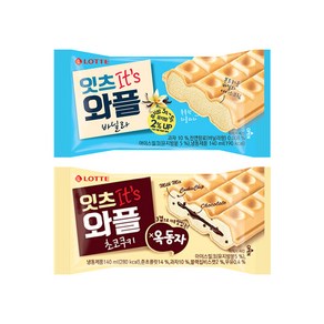 잇츠와플 2종 혼합 바닐라 + 초코쿠키 옥동자, 20개, 140ml