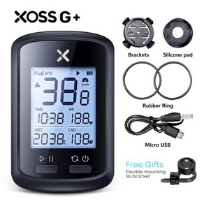 속도계 자전거속도계 자전거속도계추천 가볍고세련된 간편한운동용품 마운트 XOSS G 플러스 GPS 자전거 컴퓨터 무선 방수 도로 MTB ANT 와류 센서 X2 심박수 모니터, 1) G PLUS Goup A, 1개