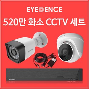 아이던스 520만화소 CCTV 세트 자가설치 실내 방범용 가정용 감시카메라, 520만화소  실외 1세트 (10M케이블+어댑터), 1개