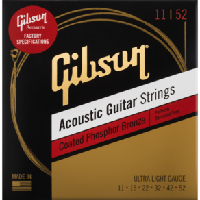 Gibson Coated Phospho Bonze Ulta Light(011-.052) Acoustic / SAG-CPB11 / 깁슨 어쿠스틱기타 통기타 스트링, 1개