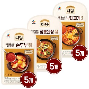 다담 찌개양념 베스트(순두부5/정통된장5/부대찌개5)