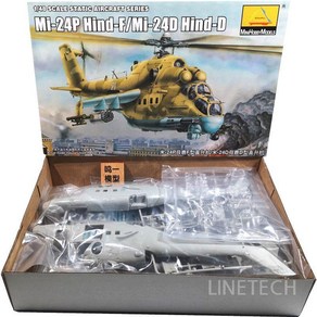 프라모델 조립 헬기 1/48 러시아 Mi-24 Hind Wage 밀리터리 헬리콥터, 1개