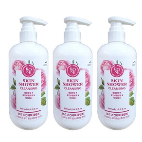꽃을든남자 스킨샤워 클렌징 로즈, 530ml, 3개