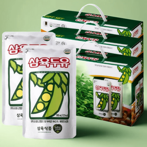 임산부 서리태콩물 무가당 고단백 오트밀크 삼육두유A 190ml x 60팩 파우치, 1세트