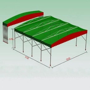 접이식천막 바퀴달린 자바라 이동식 간이 차고 주차장, A.길이3m폭3m높이2.2m