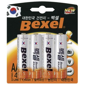 백셀 알카라인 건전지 AA 4입, 4개, 4개입