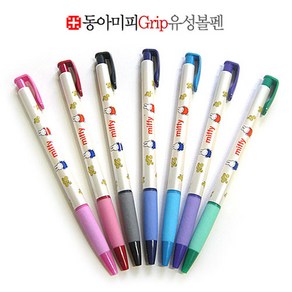 동아 홍당무 미피 그립 볼펜 0.38mm, 0.38mm핑크