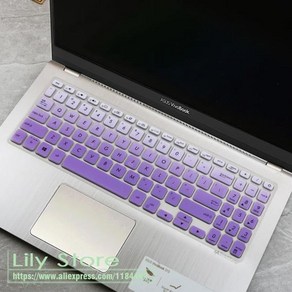 Asus Vivobook 15 F512FA F512DA F512F F512 A512 A512FJ A512F X512FA FA DA 15.6 인치용 실리콘 노트북 키보드 커버 스킨, [10] fadeblue, 1개