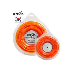 국산 예초기 끈 2.7mm x 30M 사각날 예초기날 나일론줄, 1개