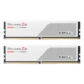[G.SKILL] DDR5 PC5-41600 CL40 RIPJAWS S5 J 화이트 [96GB (48GB*2)] (5200), 2개