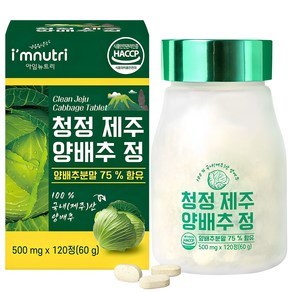 아임뉴트리 청정 제주 양배추환 양배추 정 500mg x 120정