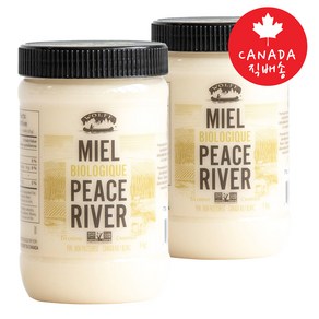 피스리버허니 캐나다 오가닉 유기농 생꿀 Peace Rive Ceamed Raw Oganic Honey 1kg (캐나다산), 2개